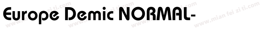 Europe Demic NORMAL字体转换